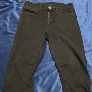 American eagle skinny straight black jeans size 28x28